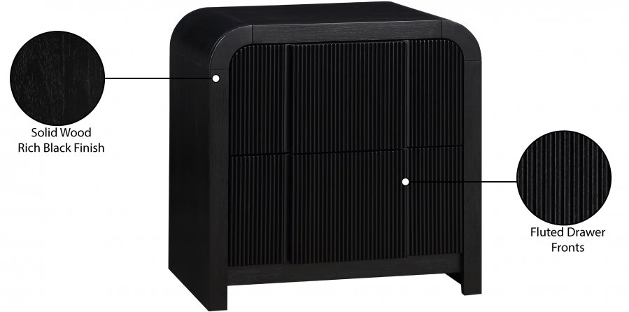32349_00.jpg Fluted Solid Wood And Oak Veneer Nightstand - Image 12