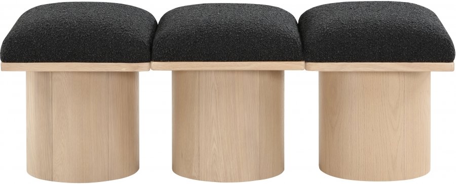 33660-2.jpg Pavilion Boucle Fabric Upholstered 3pc. Modular Bench - Image 3
