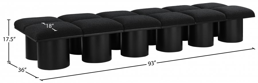33703_0.jpg Pavilion Boucle Fabric Upholstered 12pc. Modular Bench - Image 6