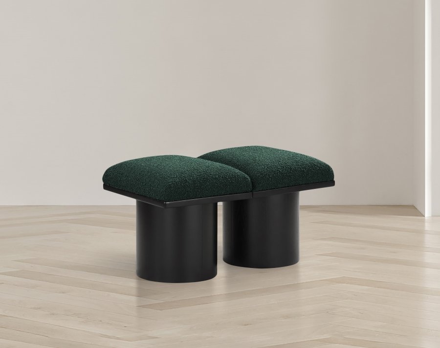 33758-1.jpg Pavilion Boucle Fabric Upholstered 2pc. Modular Bench - Image 2