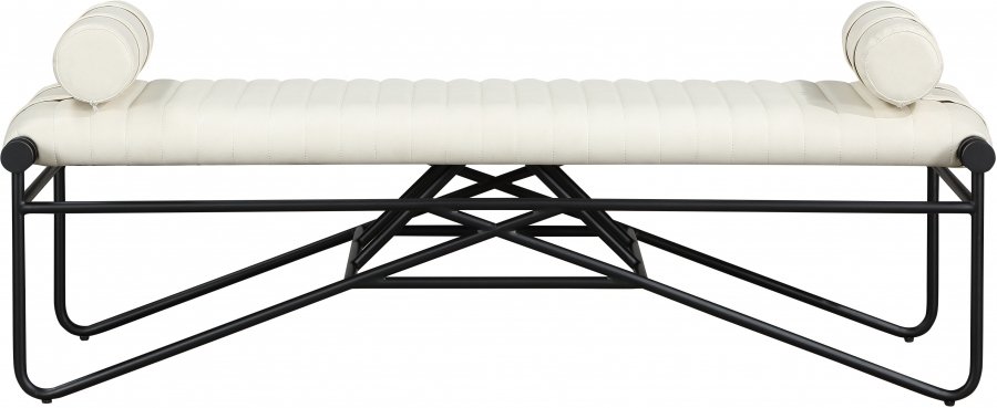 41015-2.jpg Gatsby Vegan Leather Upholstered Bench - Image 3