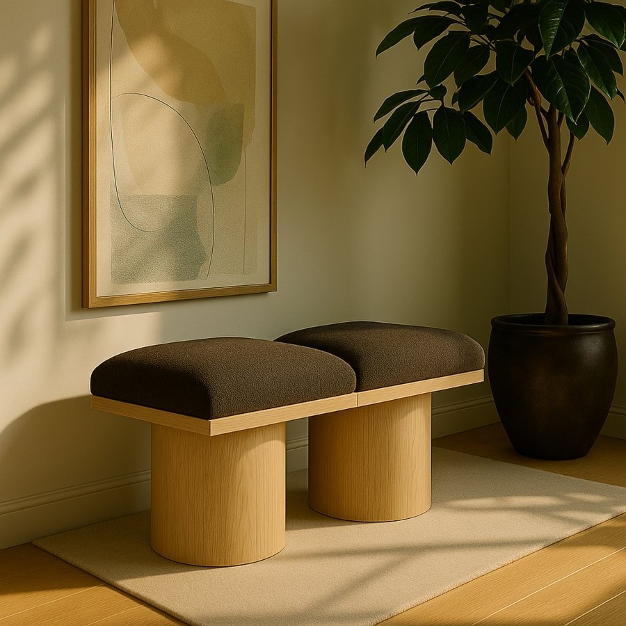 41029-1.jpg Pavilion Boucle Fabric Upholstered 2pc. Modular Bench - Image 2