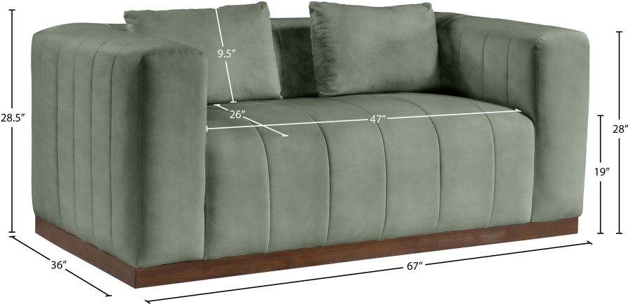 44374_0.jpg Mallina 67" Vegan Leather Upholstered Upholstered Loveseat - Image 8