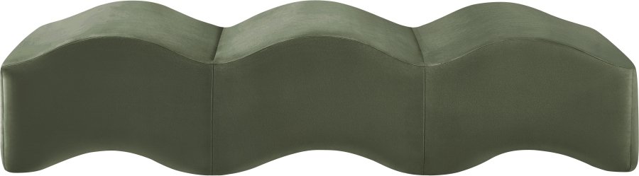 44644-3.jpg Wave Velvet Upholstered Bench - Image 4