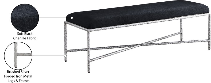 44978_00.jpg Valley Chenille Fabric Upholstered Bench - Image 7