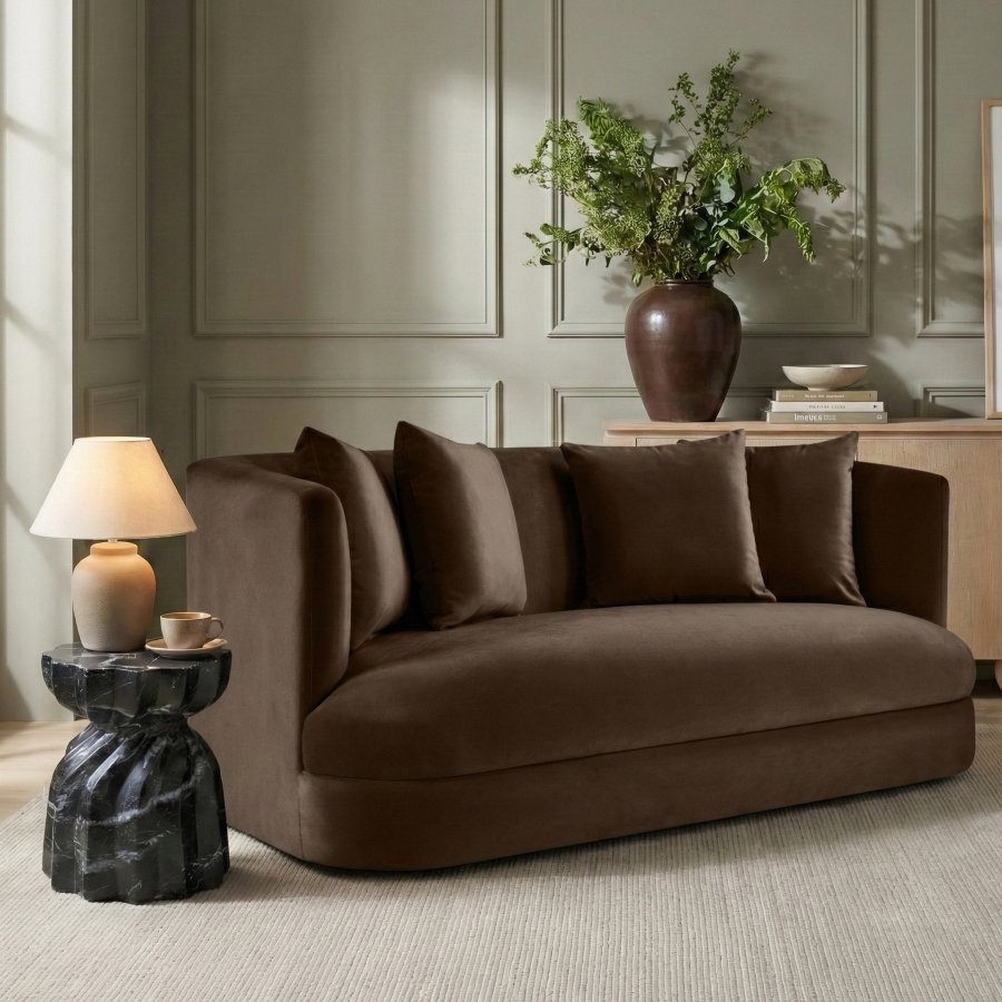 45408-1.jpg Alder 66" Velvet Upholstered Loveseat - Image 2