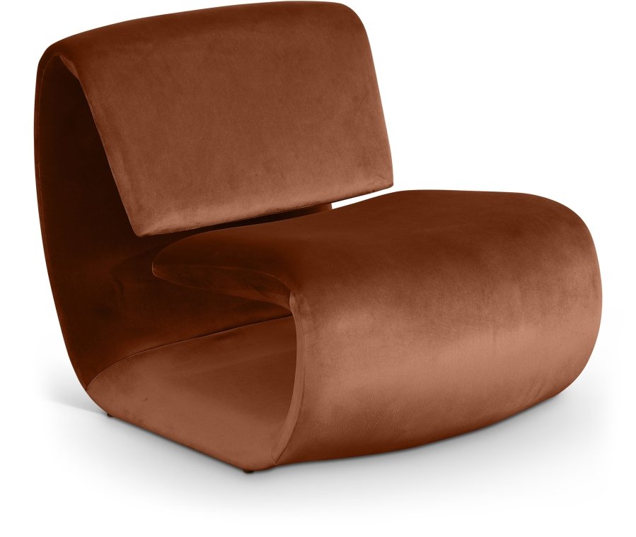 Nouveau Velvet Upholstered Accent Chair
