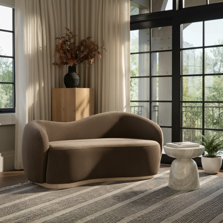 45724-1.jpg Gustavo 72.5" Velvet Upholstered Upholstered Loveseat - Image 2