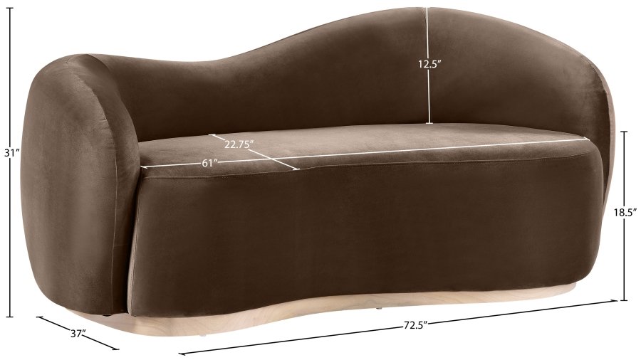 45724_0.jpg Gustavo 72.5" Velvet Upholstered Upholstered Loveseat - Image 7