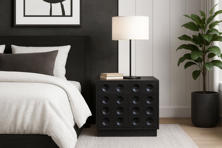 48654-1.jpg Compass Oak Veneer Nightstand - Image 2