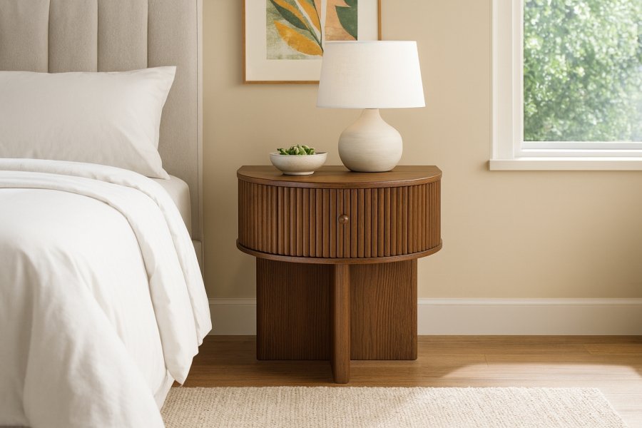 50411-1.jpg Cortland Acacia Veneer And Solid Wood Nightstand - Image 2