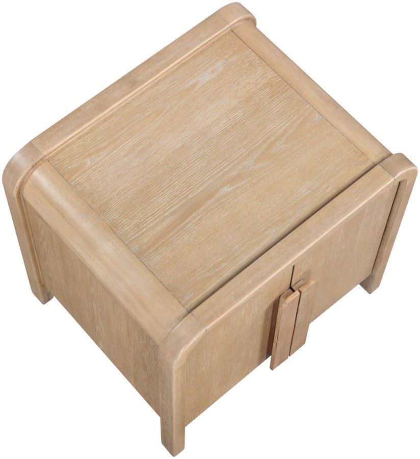 50438-5.jpg Harmony Oak Veneer And Solid Wood Nightstand - Image 6