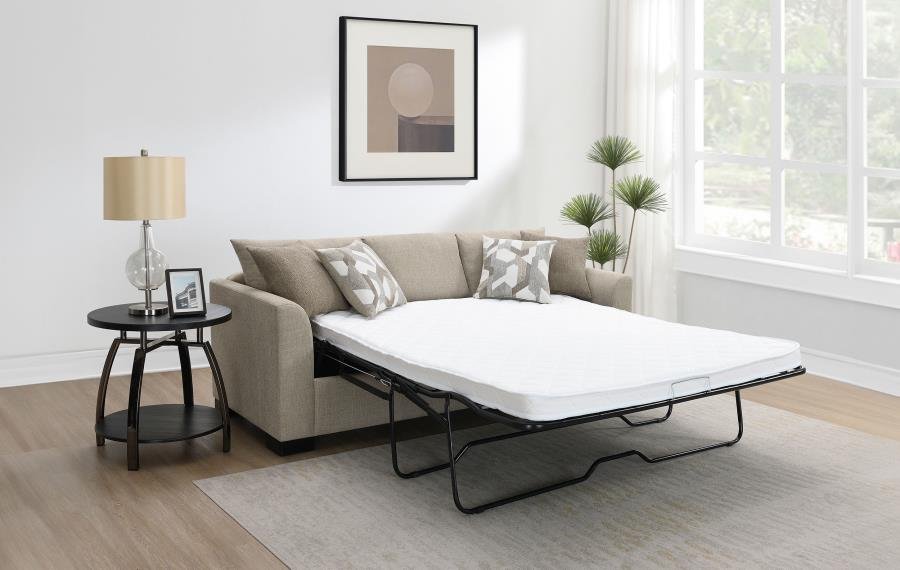 504778_03x900.jpg STOREY UPHOLSTERED SLEEPER SECTIONAL CHAISE SOFA CAMEL - Image 4