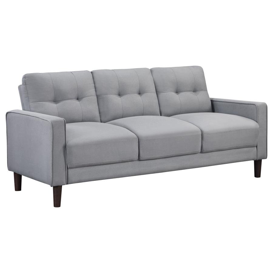 506781-S3_03x900.jpg BOWEN 3-PIECE UPHOLSTERED TRACK ARM TUFTED SOFA SET GREY - Image 3