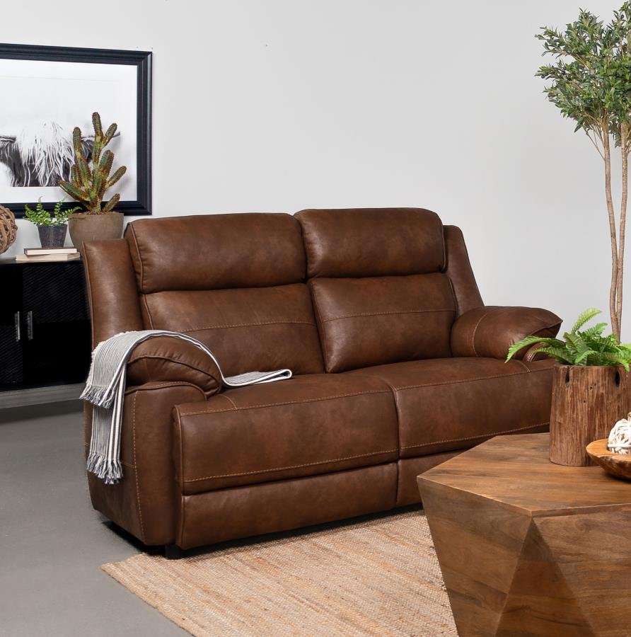 508282_01x900.jpg ELLINGTON UPHOLSTERED PADDED ARM LOVESEAT DARK BROWN - Image 2