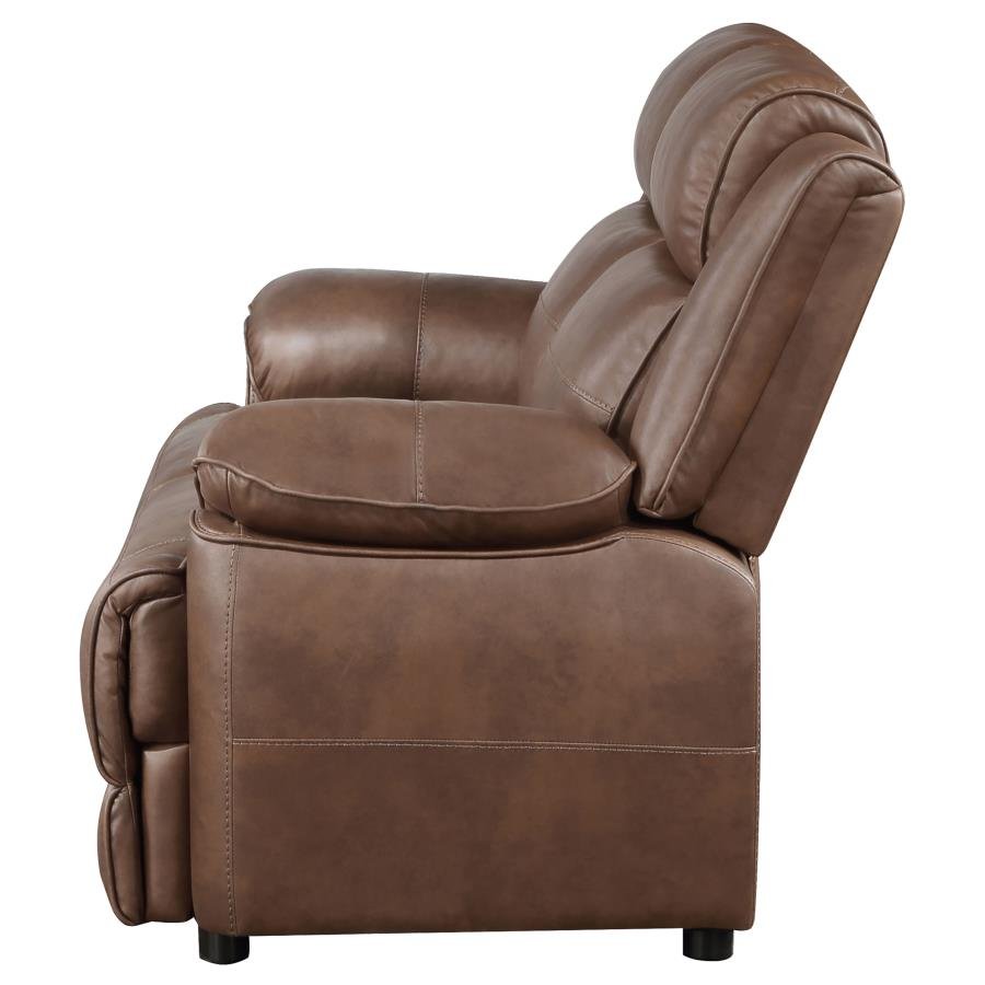 508282_05x900.jpg ELLINGTON UPHOLSTERED PADDED ARM LOVESEAT DARK BROWN - Image 5
