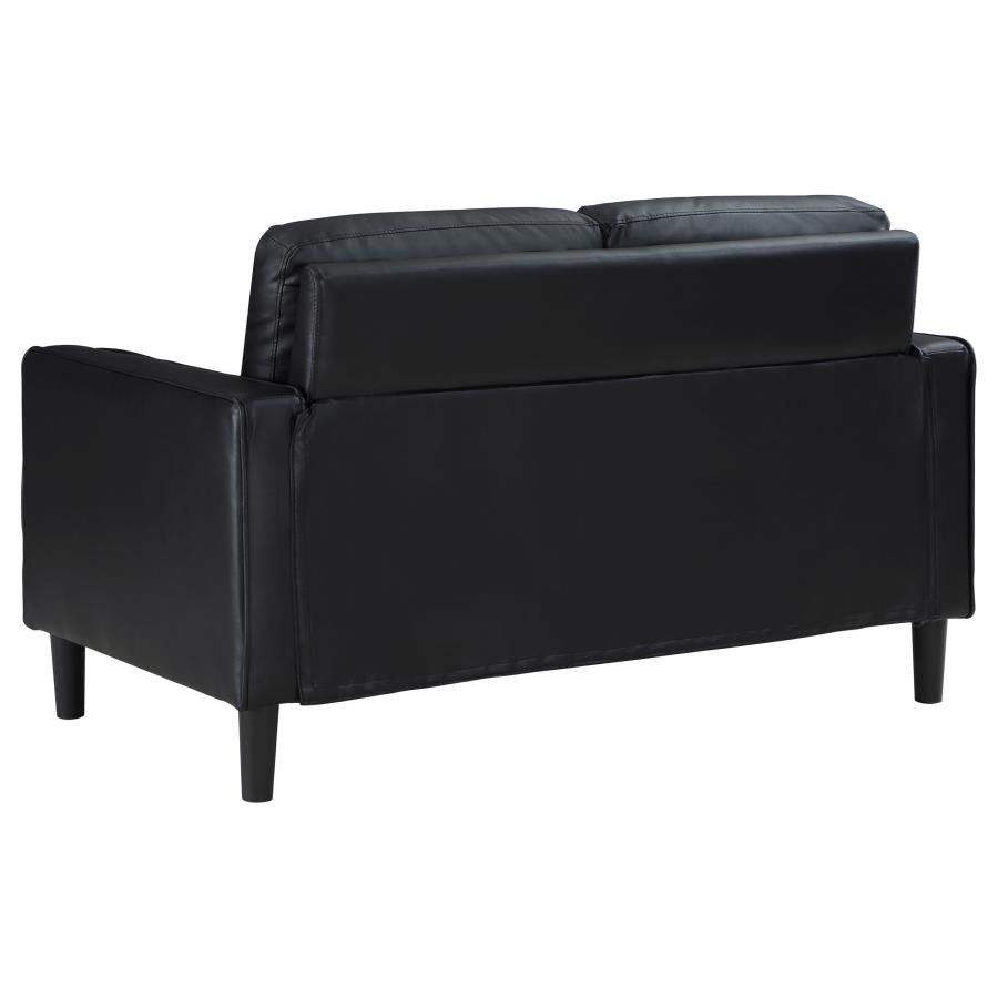 508362_06x900.jpg RUTH UPHOLSTERED TRACK ARM LOVESEAT BLACK - Image 6