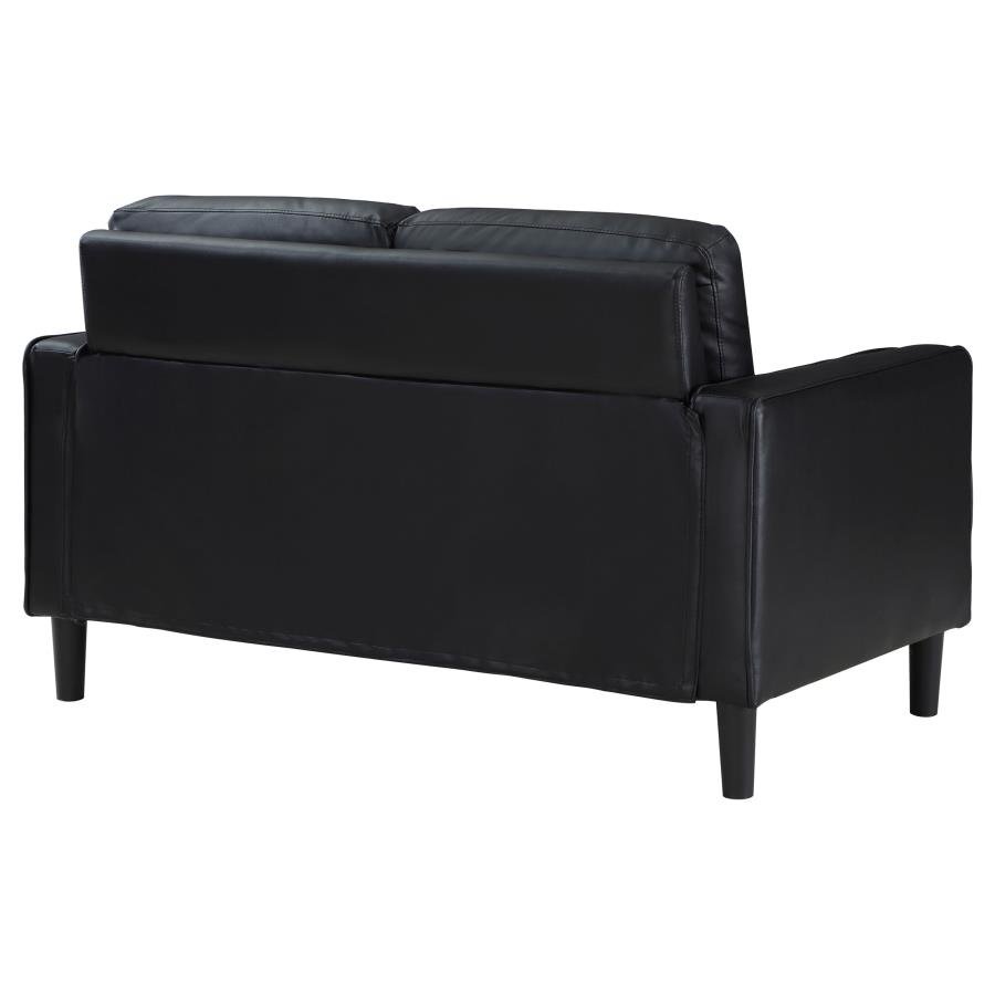 508362_07x900.jpg RUTH UPHOLSTERED TRACK ARM LOVESEAT BLACK - Image 7