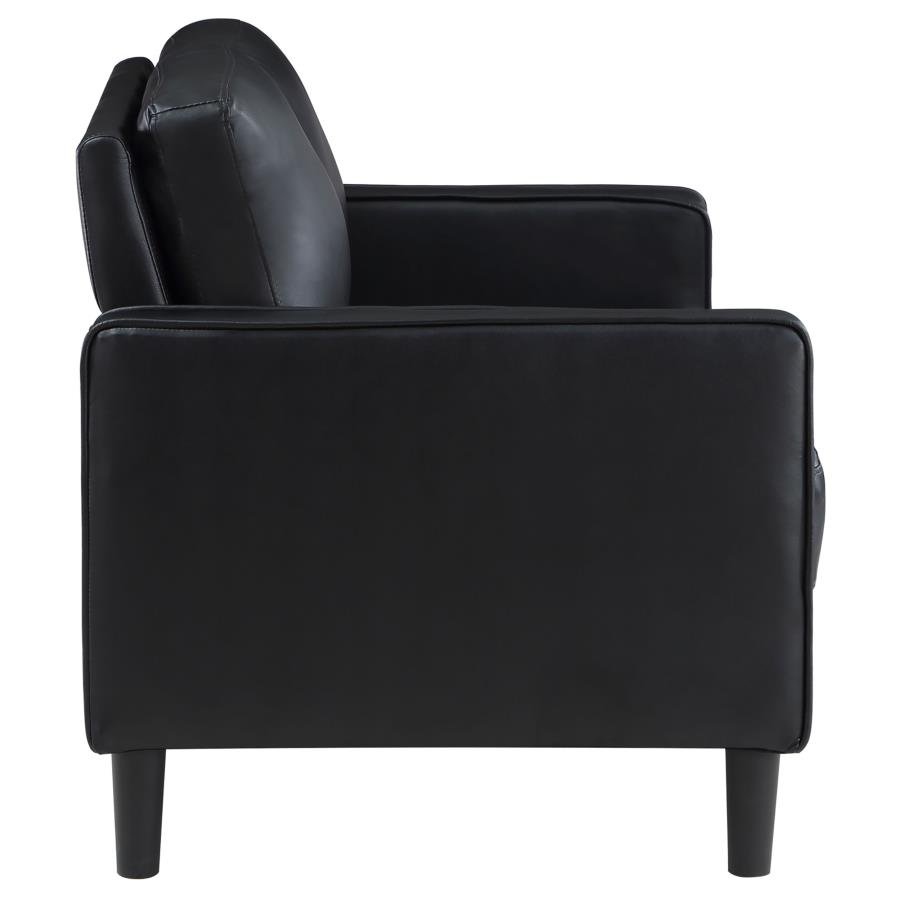 508362_08x900.jpg RUTH UPHOLSTERED TRACK ARM LOVESEAT BLACK - Image 8
