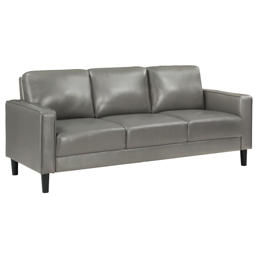 508365-S3_03x900.jpg RUTH 3-PIECE UPHOLSTERED TRACK ARM SOFA SET GREY - Image 3