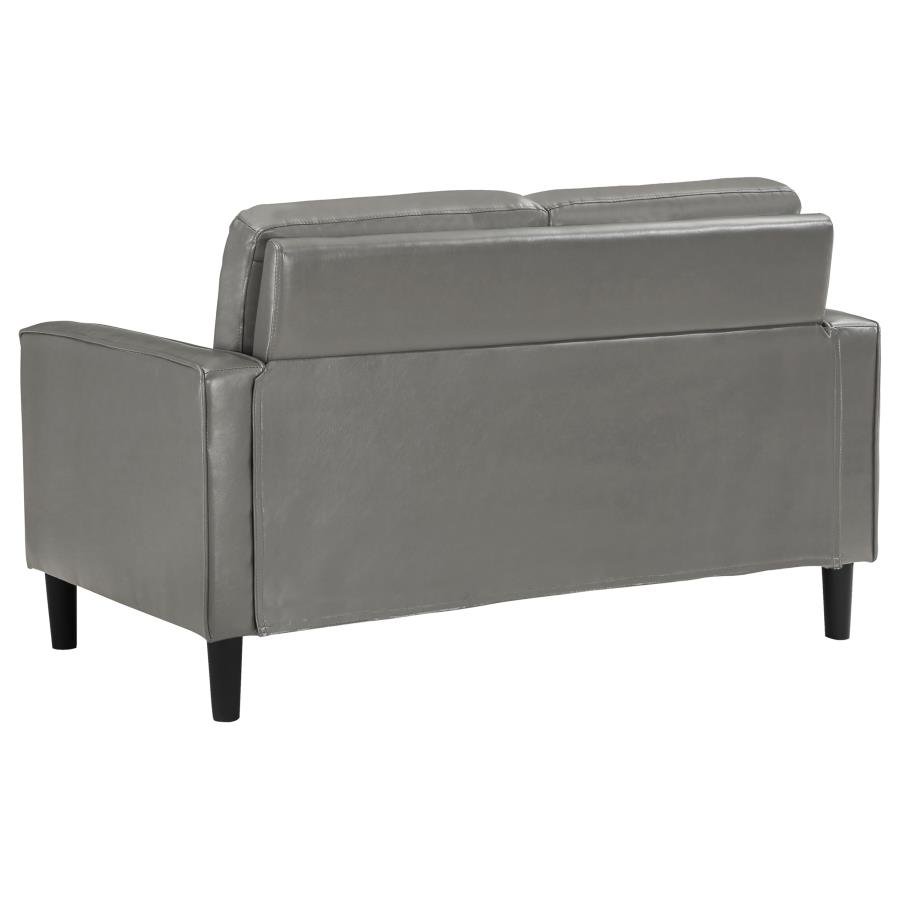 508365-S3_09x900.jpg RUTH 3-PIECE UPHOLSTERED TRACK ARM SOFA SET GREY - Image 9