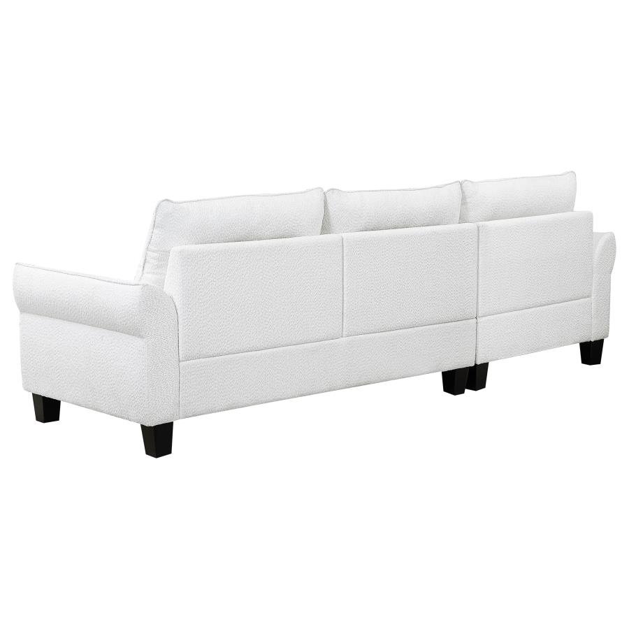 509550_08x900.jpg CASPIAN UPHOLSTERED CURVED ARM CHAISE SECTIONAL SOFA WHITE - Image 8