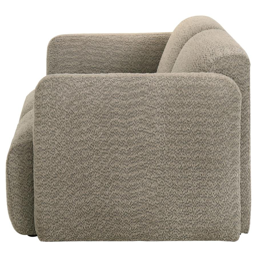 509815_05x900.jpg DORSET FABRIC UPHOLSTERED ROUND TRACK ARM LOVESEAT BROWN - Image 5