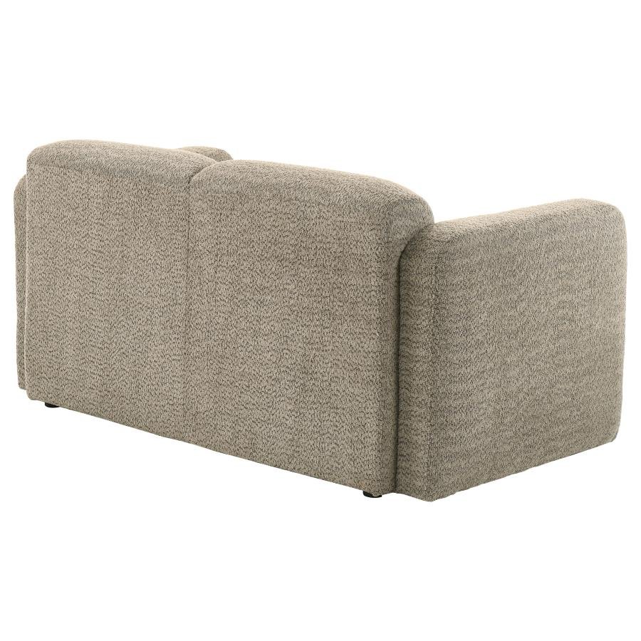 509815_08x900.jpg DORSET FABRIC UPHOLSTERED ROUND TRACK ARM LOVESEAT BROWN - Image 8