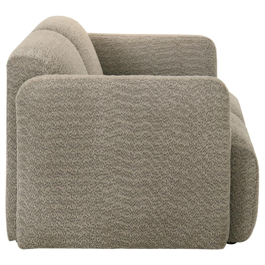 509815_09x900.jpg DORSET FABRIC UPHOLSTERED ROUND TRACK ARM LOVESEAT BROWN - Image 9