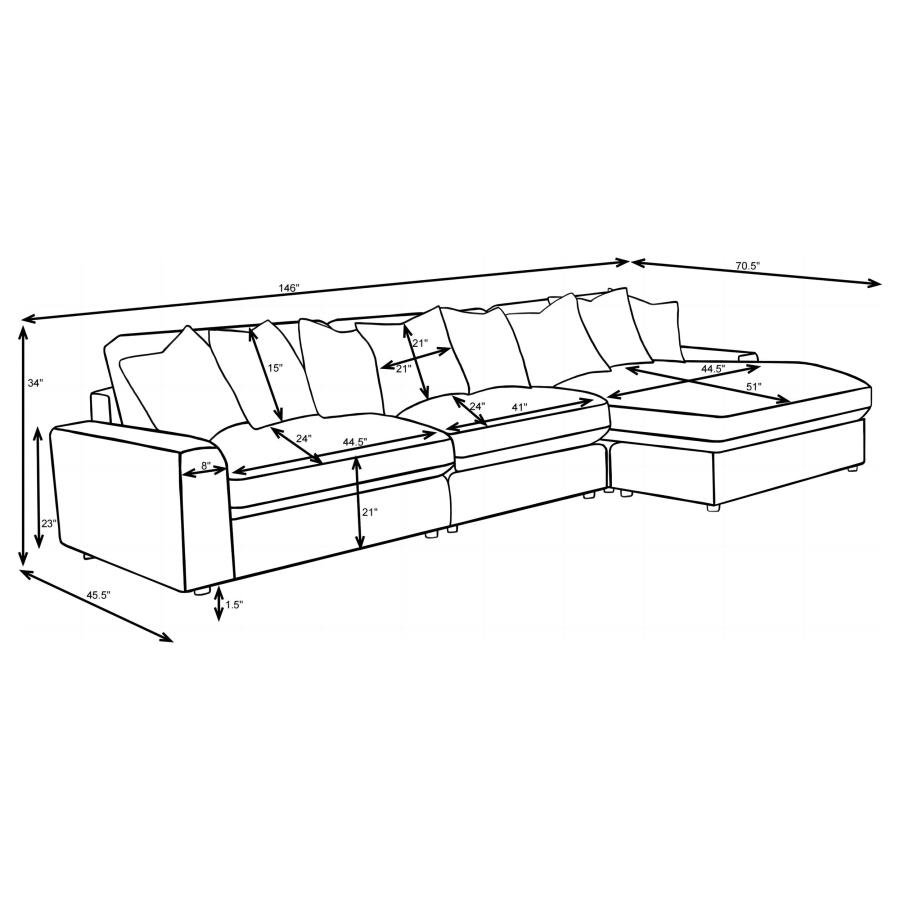 509899-SET_17x900.jpg BLAINE UPHOLSTERED REVERSIBLE CHAISE SECTIONAL SOFA SAND - Image 17