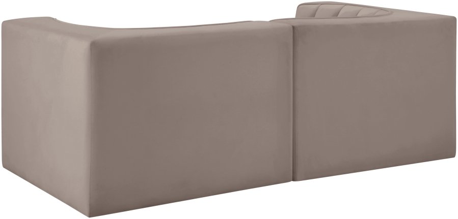 54784-7.jpg Rummi 68" Velvet Performance Fabric Upholstered 2pc. Modular Sofa - Image 8