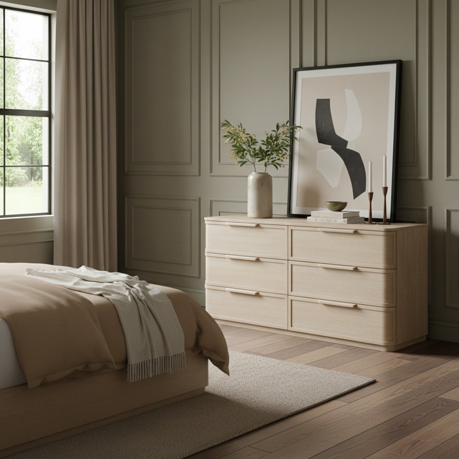 54915-1.jpg Tiberio Oak Veneer And Solid Wood Dresser - Image 2