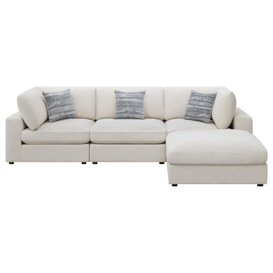 551321-SETB_03x900.jpg SERENE 4-PIECE UPHOLSTERED MODULAR SECTIONAL SOFA BEIGE - Image 3