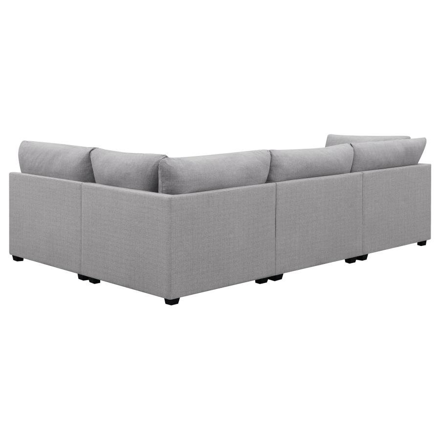 551511-S4B_04x900.jpg CAMBRIA 4-PIECE UPHOLSTERED MODULAR SECTIONAL SOFA GREY - Image 4