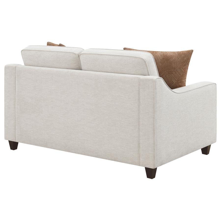 552062_07x900.jpg CHRISTINE UPHOLSTERED SLOPED ARM LOVESEAT BEIGE - Image 7