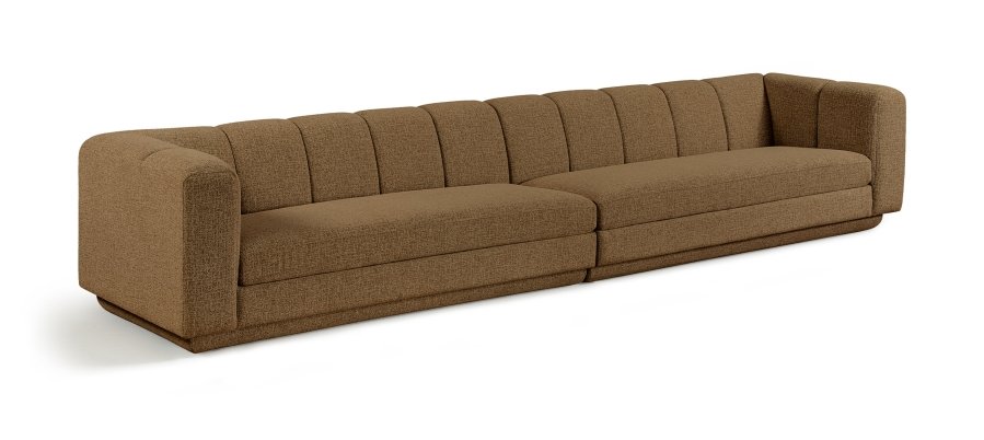 Modari 153.5″ Fabric Upholstered 2pc. Modular Sofa