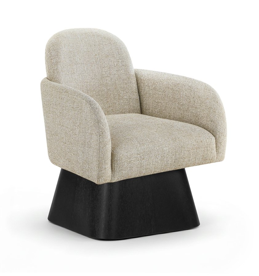 Marlowe Linen Textured Fabric Upholstered Chair