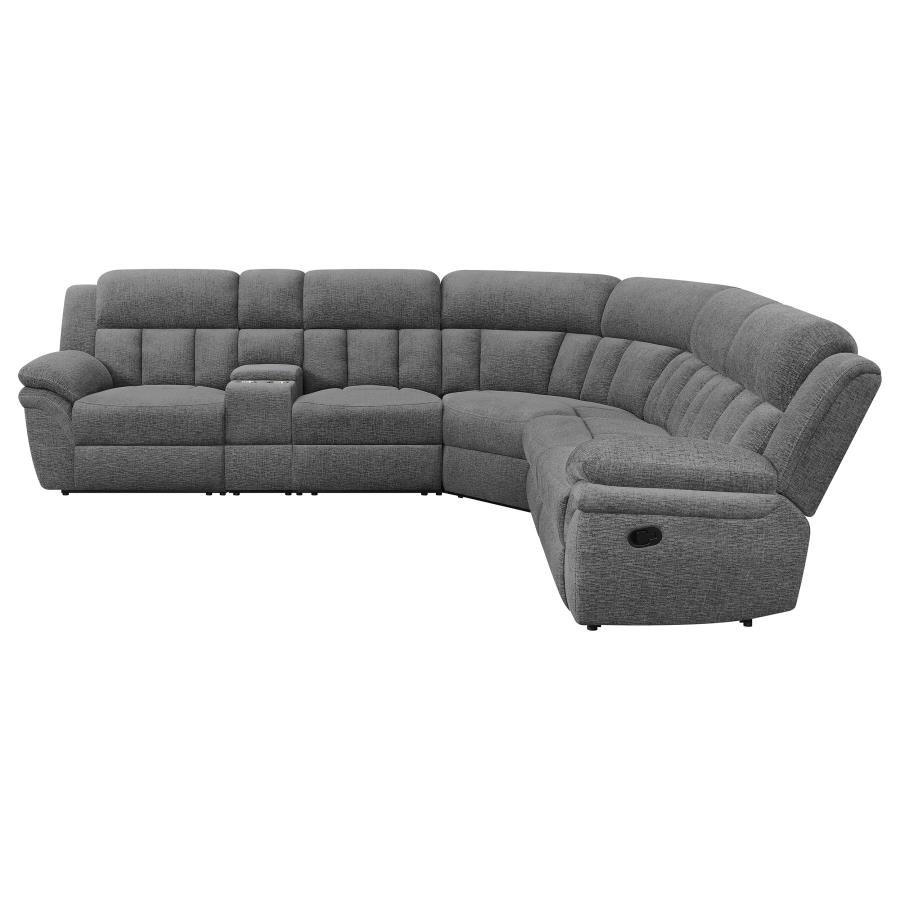 609540_04x900.jpg BAHRAIN 6-PIECE MODULAR RECLINING SECTIONAL SOFA CHARCOAL - Image 4