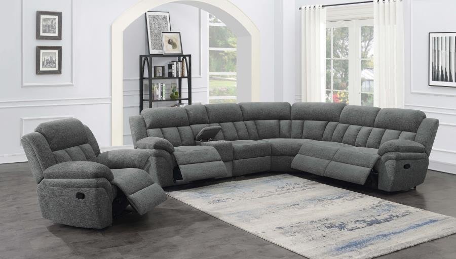 609540_15x900.jpg BAHRAIN 6-PIECE MODULAR RECLINING SECTIONAL SOFA CHARCOAL - Image 15
