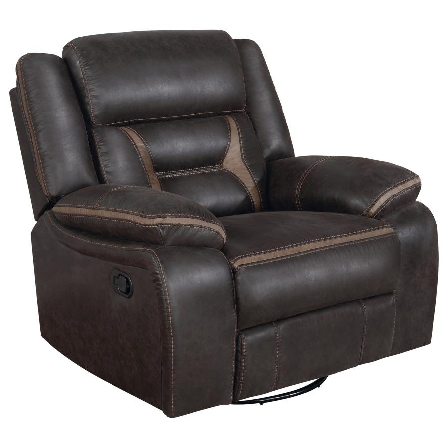651354-S3_07x900.jpg GREER 3-PIECE UPHOLSTERED RECLINING SOFA SET BROWN - Image 7