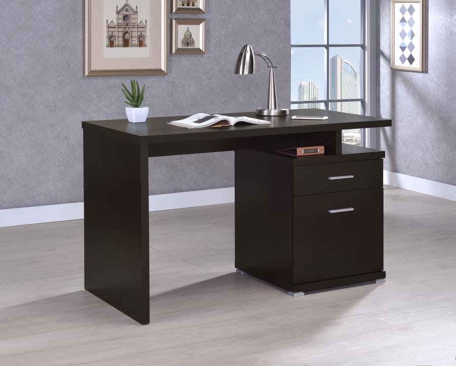 800109_01x900.jpg IRVING 47-INCH 2-DRAWER OFFICE COMPUTER DESK CAPPUCCINO - Image 3