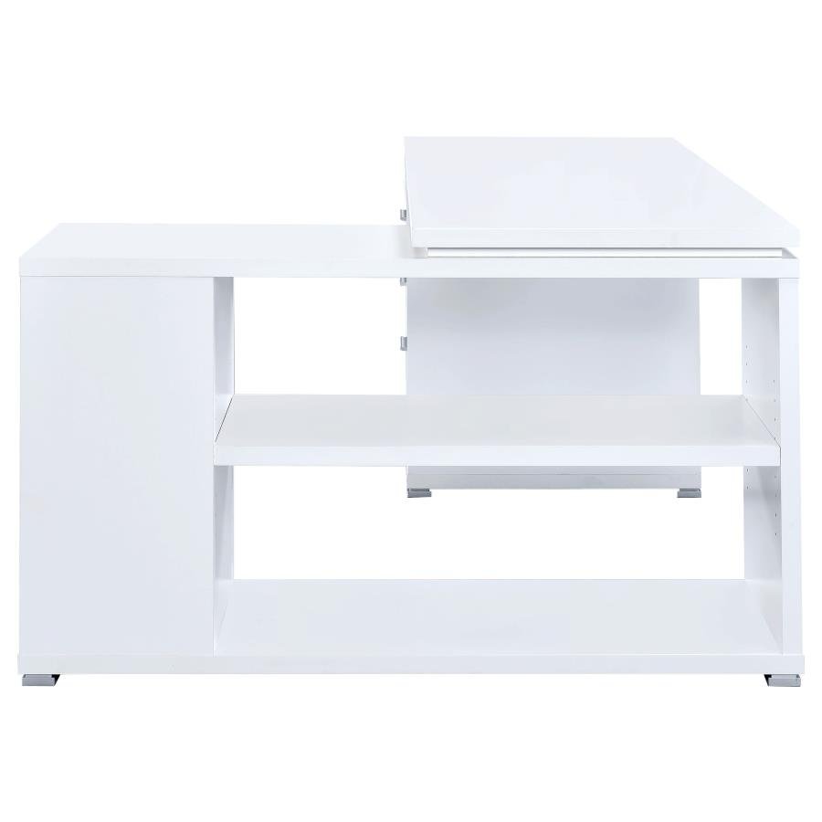 800516_06x900.jpg YVETTE 60-INCH 3-DRAWER L-SHAPE COMPUTER DESK WHITE - Image 6