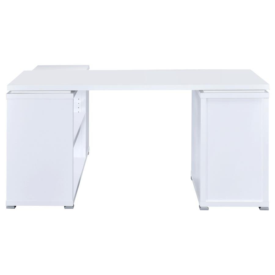 800516_08x900.jpg YVETTE 60-INCH 3-DRAWER L-SHAPE COMPUTER DESK WHITE - Image 8