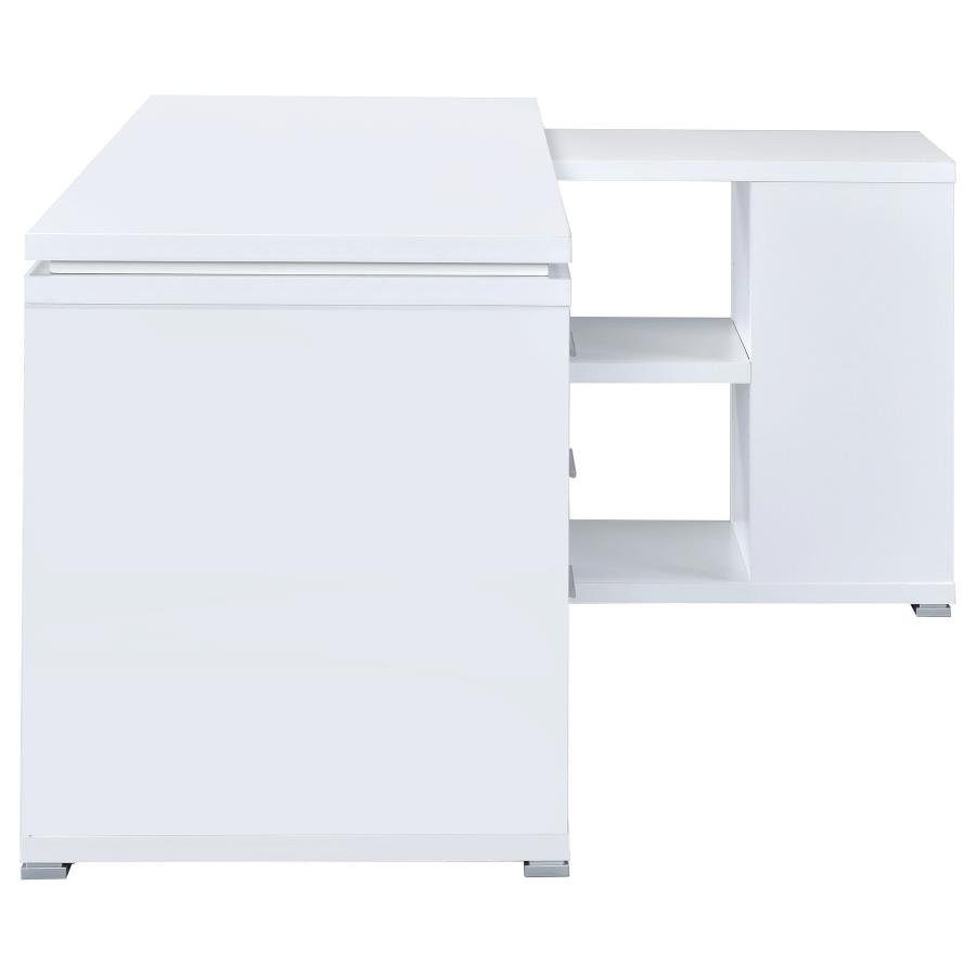 800516_09x900.jpg YVETTE 60-INCH 3-DRAWER L-SHAPE COMPUTER DESK WHITE - Image 9