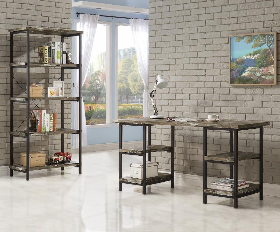 801551_05x900.jpg KEMPER 59-INCH 4-SHELF WRITING DESK WEATHERED BROWN - Image 5