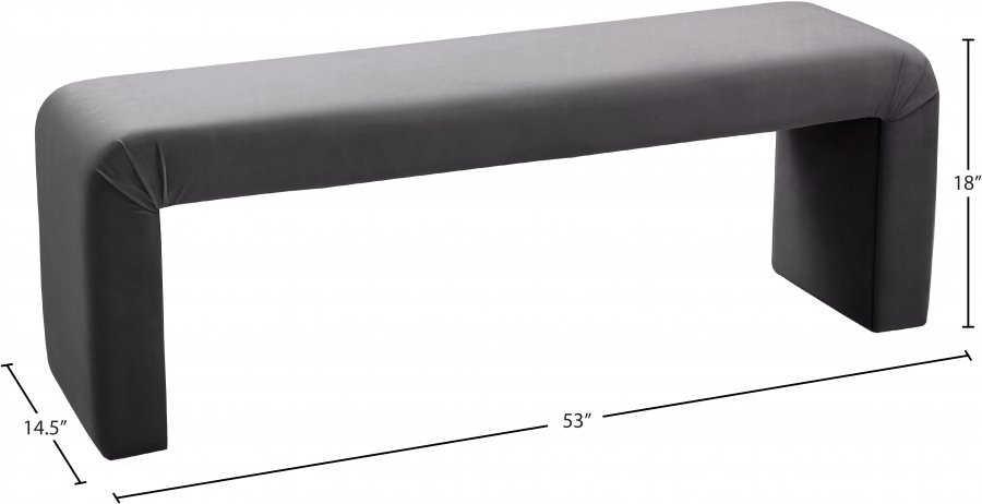 8091_0.jpg Minimalist Velvet Upholstered Bench - Image 6