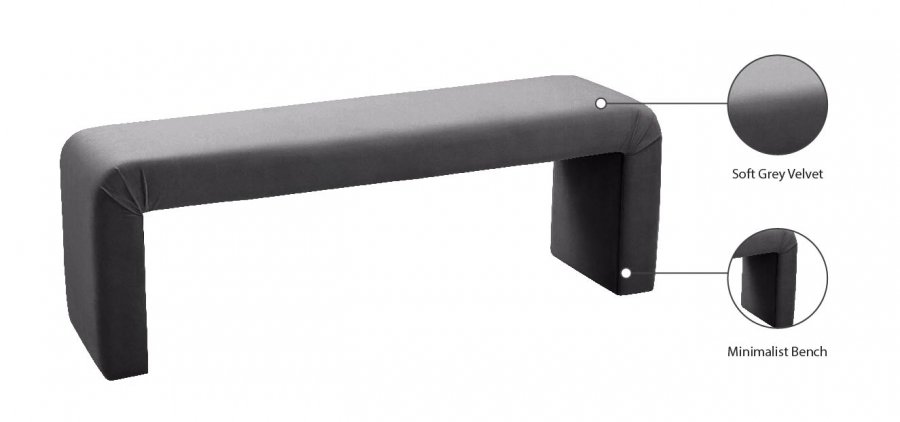 8091_00.jpg Minimalist Velvet Upholstered Bench - Image 7