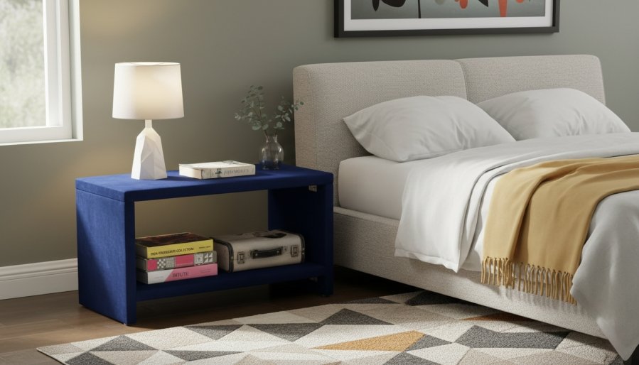 8282-1.jpg Cleo Velvet Night Stand - Image 2