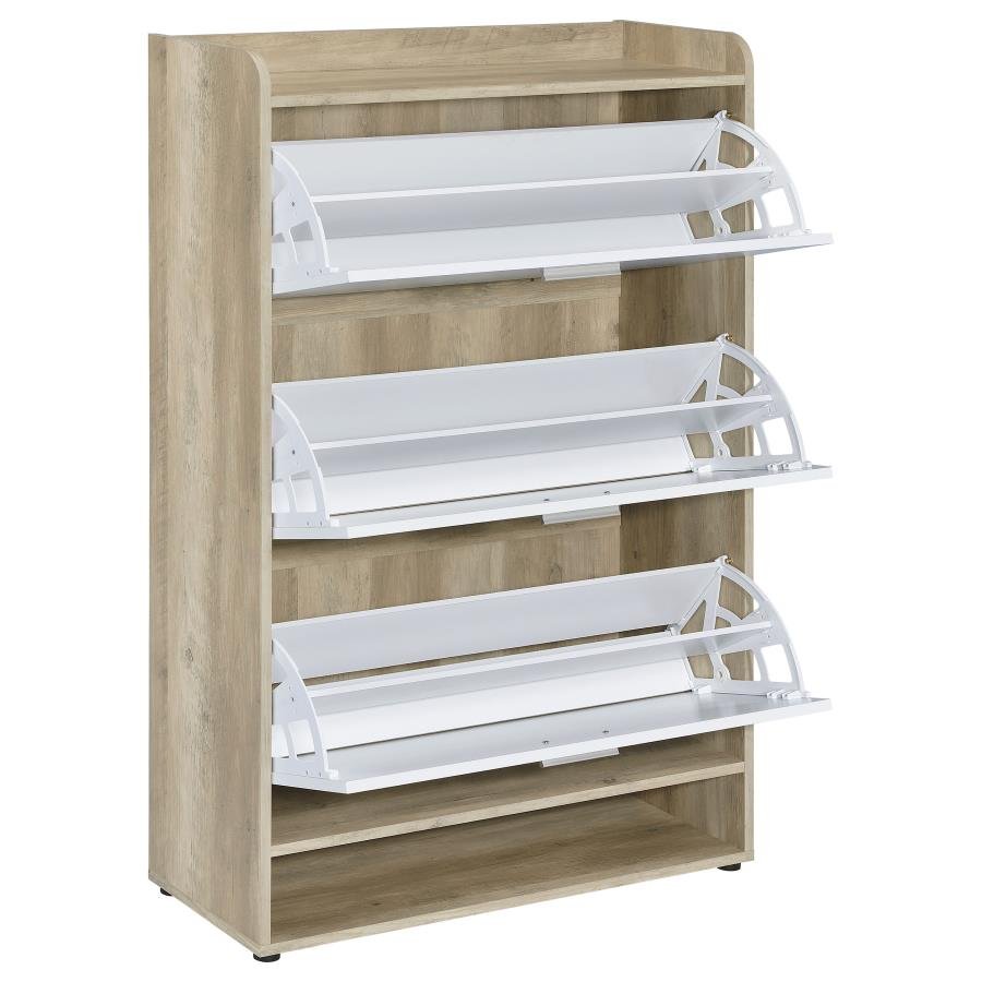 950403_04x900.jpg DENIA 3-TIER ENGINEERED WOOD SHOE CABINET WHITE - Image 4