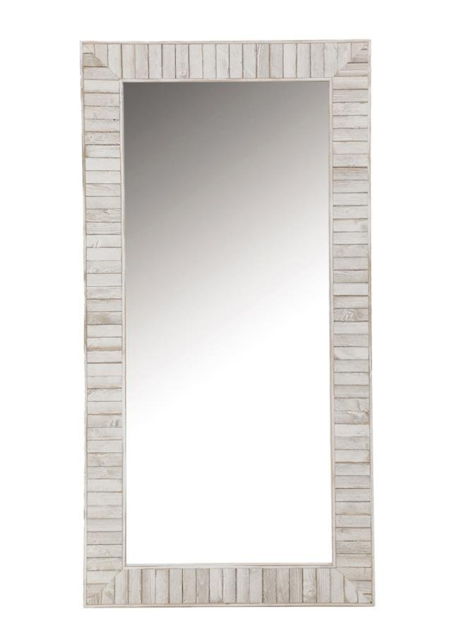 PINO 34 X 68 INCH WOOD FRAMED FLOOR MIRROR WHITE